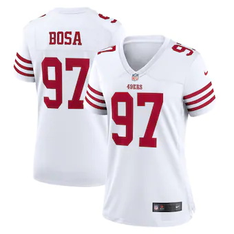 womens nike nick bosa white san francisco 49ers player game